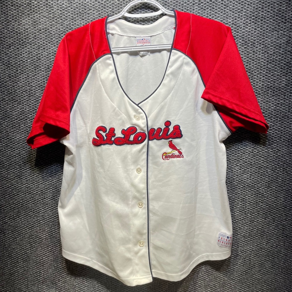 Lady Slugger St Louis Cardinals MLB Baseball Jersey Womens XXL White Red